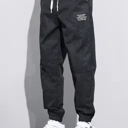 HERE&NOW Men Printed Regular Fit Mid-Rise Cargos Trousers-image-12