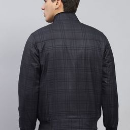 Monte Carlo Men Mock Collar Checked Casual Open Front Jacket image 5