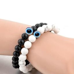 Divine souvenirs Unisex Set Of 2 Artificial Beaded Elasticated Bracelets-13