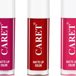 CARET ORGANIC Set Of 3 Super-Pigmented Liquid Matte Lipsticks - 2 ml Each - Shade 5-3-4 image 2