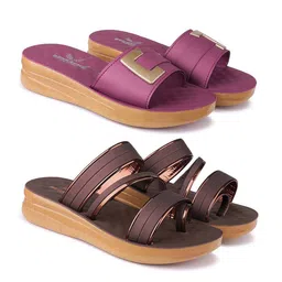 BERSACHE Women Pack Of 2 Casual One-Toe & Open-Toe Flats-image-79
