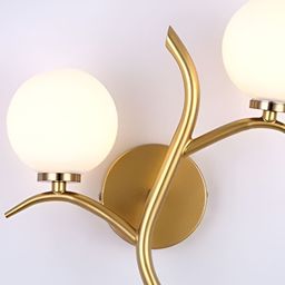 Raptors Gold-Toned & White Metal Contemporary Abstract Shaped Shaped Wall Lamp-image-35