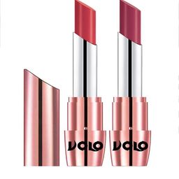 VOLO Set Of 2 Creme Matte Lipstick - 3.5 g Each - Peach 633 & Rose Pink 638-18