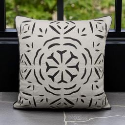 Triani Grey & Off White Geometric Square Cushion Covers-image-7
