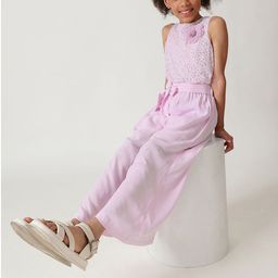 One Friday Girls Lavender Regular Sleeveless Laced Jumpsuit-image-54