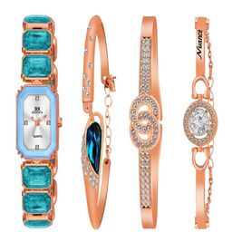 Exotica Fashion Women Brass Patterned Dial & Stainless Steel Bracelet Style Straps Digital Watch-image-30