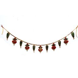 RR Crafts Red & Green Khammaghani Hanging Thoran-23