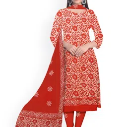 Farooq Dyeing Floral Printed Pure Cotton Unstitched Dress Material-image-89