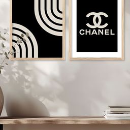 Kotart White & Black 2 Pieces Modern Wooden Wall Arts-picture-6