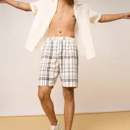 FREAKINS Men Checked High-Rise Technology Shorts-image-11
