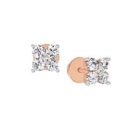 Sparkles 14K Rose Gold Lab Grown Stud Earrings - 0.56 Carat-image-97