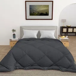 CHICERY Grey Heavy Winter Double Bed Comforter-image-43