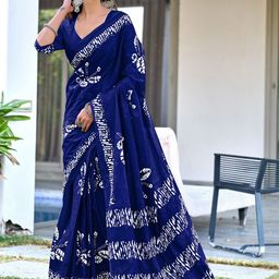 Moda Rapido Floral Printed Pure Cotton Saree-picture-7