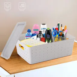 Kuber Industries Grey Set of 4 Regular Multi-Utility Organisers image 2