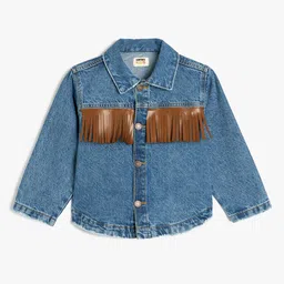 Koton Girls Washed Denim Jacket-picture-38