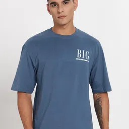 COLOR HUNT Men Typography Printed Pure Cotton Oversize T-shirt-picture-9