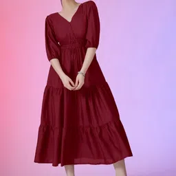 Jash Creation Women Polyester Fit and Flare Dresses-picture-12