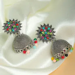 VIRAASI Classic Jhumkas Earrings-25