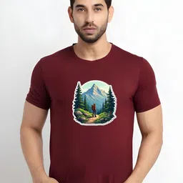 KaamBhari Graphic Printed Round Neck Regular Fit Cotton T-shirt-picture-26