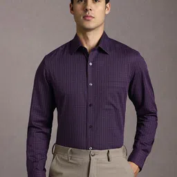 Louis Philippe Checked Long Sleeves Pure Cotton Formal Shirt-picture-35