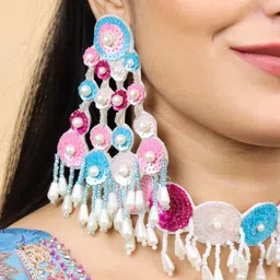 Tipsy Closet Handmade Beaded Bohemian Contemporary Drop Earrings for Women-9