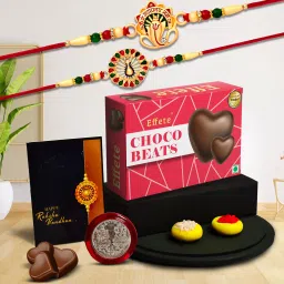Rakhi gift for brother with Choco Beats(32-GM) | Rakhi set |Y22K2_543+544_CB32 Assorted Gift Box-image-94