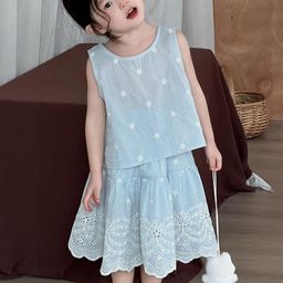 LULU & SKY Girls Printed Top with Skirt-image-71