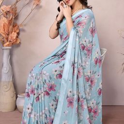 DIVASTRI Women Blue Sarees-picture-27