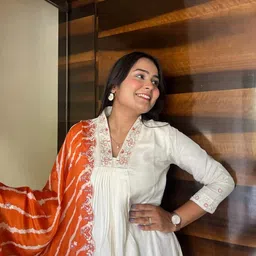 BAESD Empire A-Line Thread Work Kurta with Trousers & Dupatta image 5