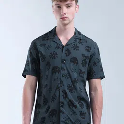 Flying Machine Men Classic Floral Opaque Printed Casual Shirt-picture-1