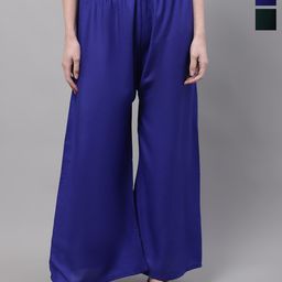 Valles365 by S.C. Women 2 Flared Palazzos-image-6