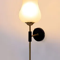 Devansh Off White Metal Traditional Abstract Shaped Shaped Wall Lamp-image-56