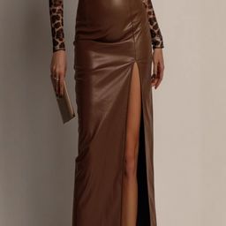 bebe Straight Midi Slit Skirt-picture-4