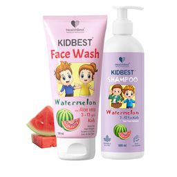 HealthBest Set Of 2 Kidbest Face Wash - 100 ml With Shampoo - 500 ml-image-39