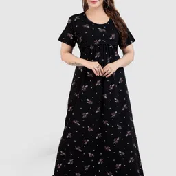 Fabme Printed Maxi Nightdress-image-18
