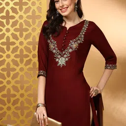Anouk Women Floral Embroidered Kurta-picture-32