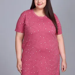 IN Love Women Plus Size Cotton Lounge T-Shirt-image-53