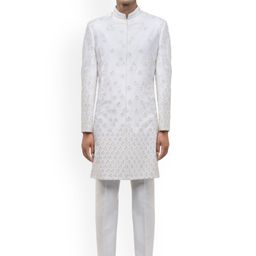 SDS By Kushal Shah Geometrical Embroidered Sherwani Set-image-19