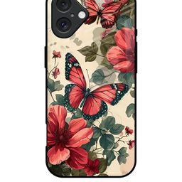 QRIOH Floral Printed iPhone 16 Plus Back Case Mobile Accessories-image-51