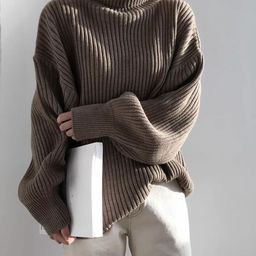 LULU & SKY Women Knitted Ribbed Pullover-image-21