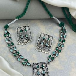 NAMAN ARTS Women Stone Studded & Beaded Jewellery Set-picture-41