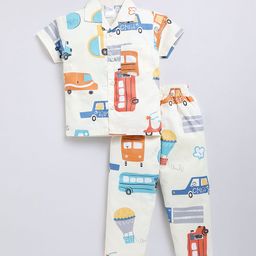 NAUTI KIDZ Boys Printed Pure Cotton Night suit-image-88