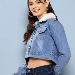 CORSICA Women Washed Lightweight Crop Denim Jacket-picture-44