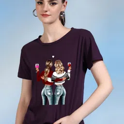 Moda Rapido Women Printed Bio Finish Pockets T-shirt-picture-15