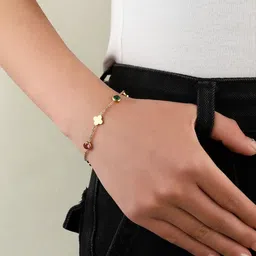SALTY Sprakling Gems Stainless Steel Stones Studded Wraparound Bracelet-picture-39