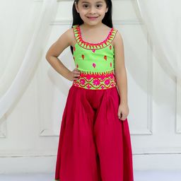 Twisha Girls Printed Top with Palazzos-image-94