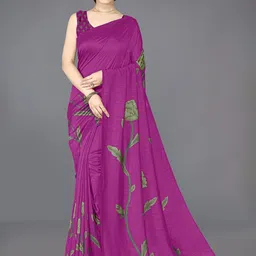 MIRCHI FASHION Printed Floral Saree-picture-42