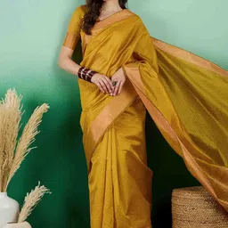DIVASTRI Woven Design Saree With Blouse-image-63