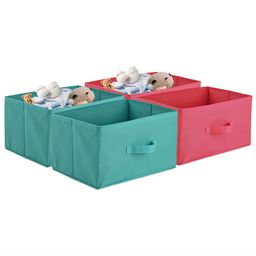 Kuber Industries Pink & Green 4 Pieces Drawer Organisers-28