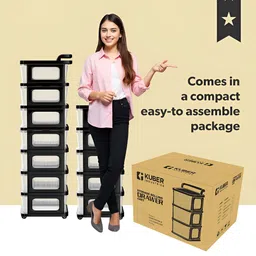 RUBOXA Transparent Set of 1 Regular Drawer Organiser Organisers image 3